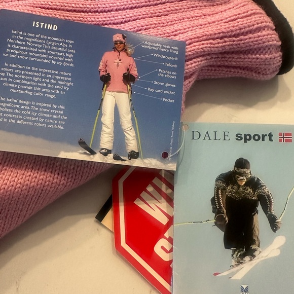 Dale Norway Pink and Dark Grey Knit Ski Sweater FULLY LINED - Picture 10 of 13